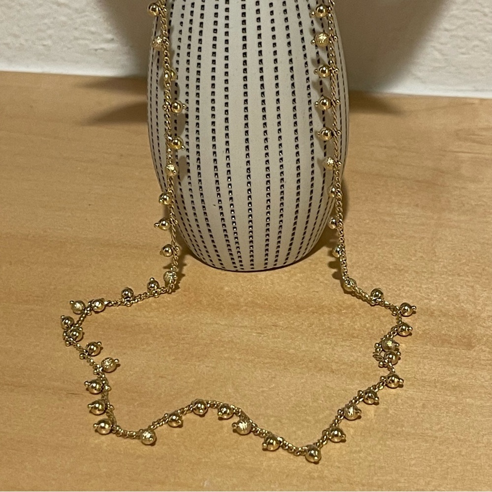 Beaded Necklaces 34” Gold Tone Slips Over Your Head - Picture 4 of 4